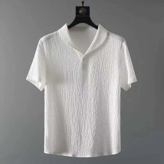 Men's Summer Leisure Suit – Short Sleeve Top & Drawstring Trousers
