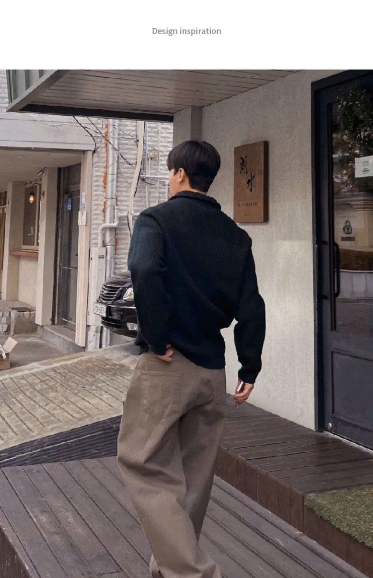 Men's American Style Half-Zipper High-Necked Knitwear