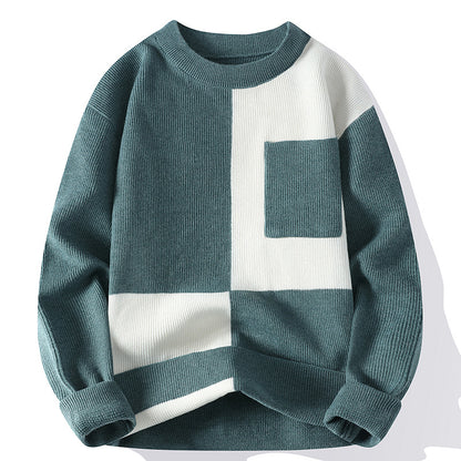 Classic Multicolour Crew-Neck Sweater — Subtle Character, Timeless Style