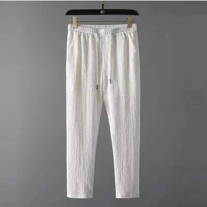 Men's Summer Leisure Suit – Short Sleeve Top & Drawstring Trousers