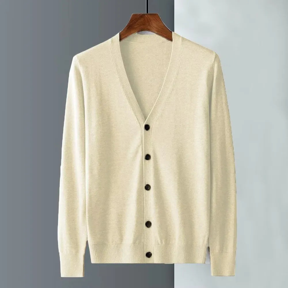 Men's Casual V-Neck Solid Colour Sweater Cardigan