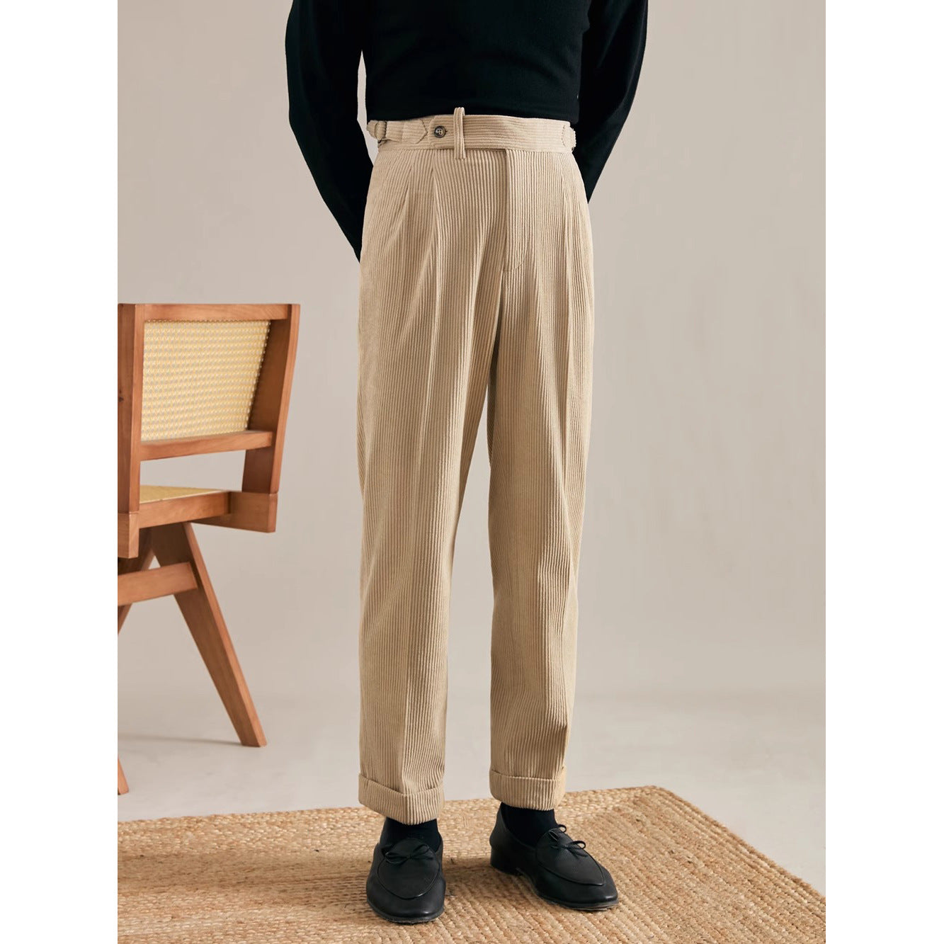 Velvet Pleated Suit Pants — Classic Luxury & Effortless Refinement