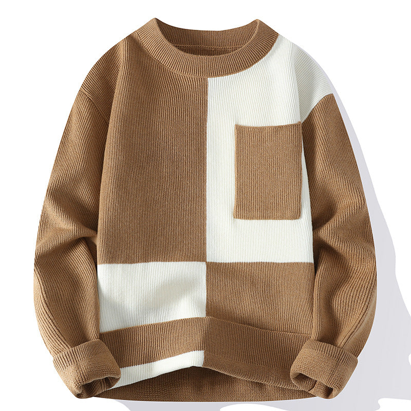 Classic Multicolour Crew-Neck Sweater — Subtle Character, Timeless Style