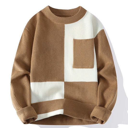 Classic Multicolour Crew-Neck Sweater — Subtle Character, Timeless Style