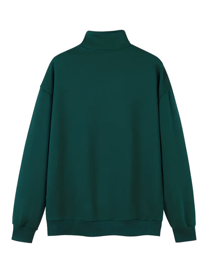 Men’s Monaco Fleece Zip Pullover Sweatshirt – Casual Comfort with Lettering