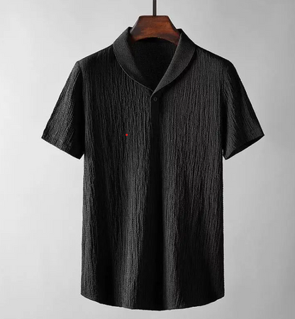 Men's Summer Leisure Suit – Short Sleeve Top & Drawstring Trousers