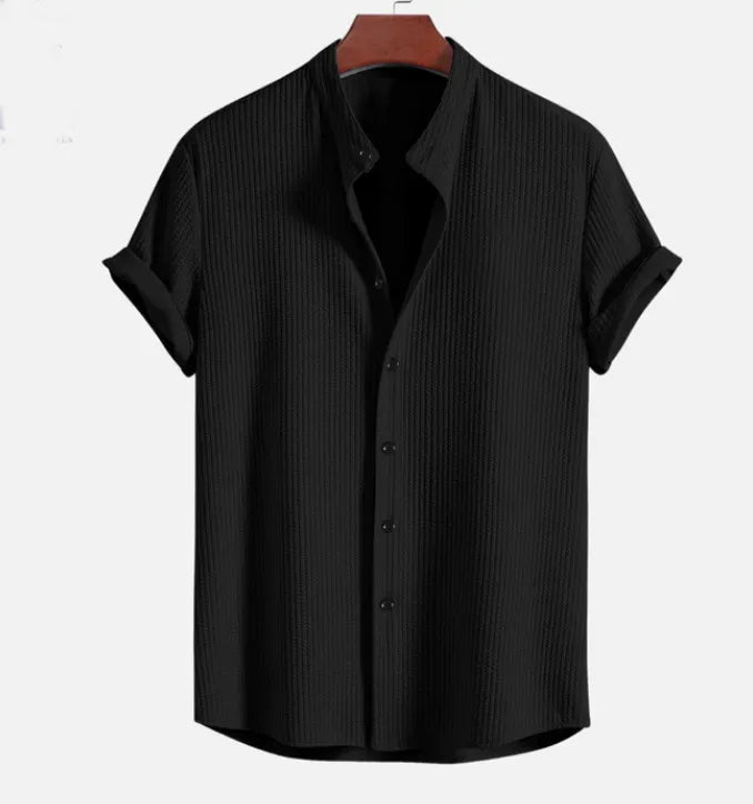 Men’s Short Sleeve Loose Shirt – Summer Casual Top