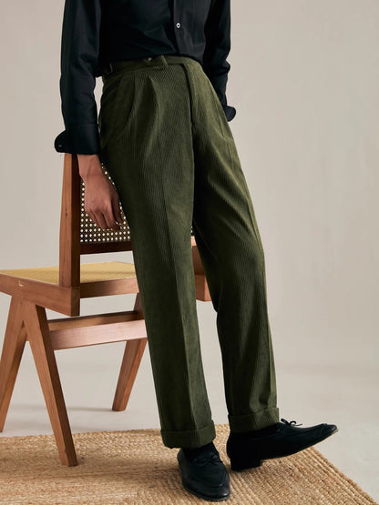 Velvet Pleated Suit Pants — Classic Luxury & Effortless Refinement