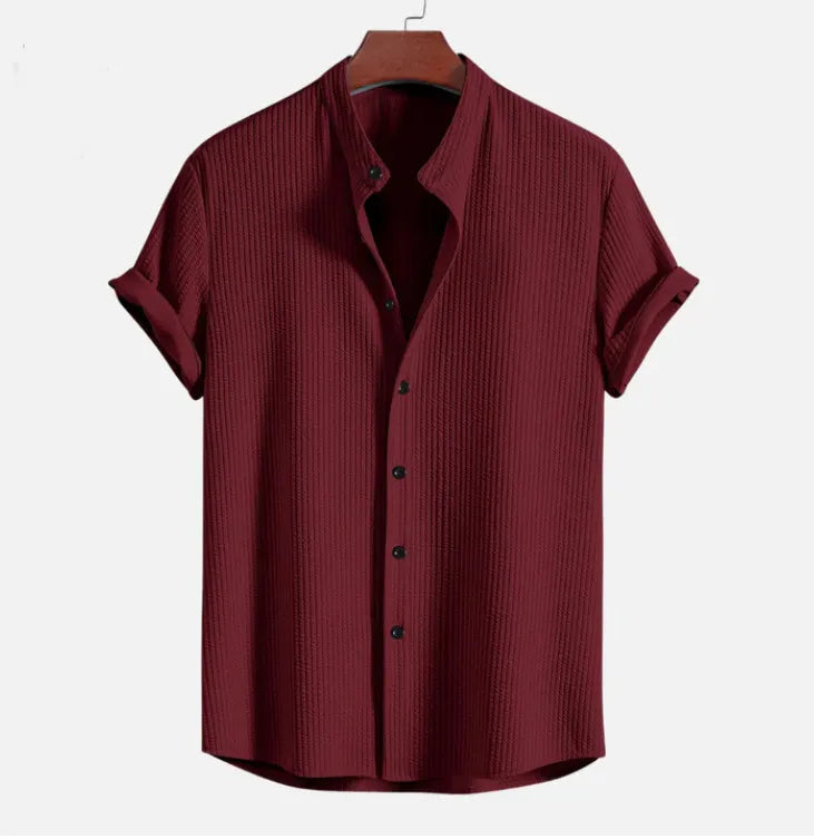 Men’s Short Sleeve Loose Shirt – Summer Casual Top