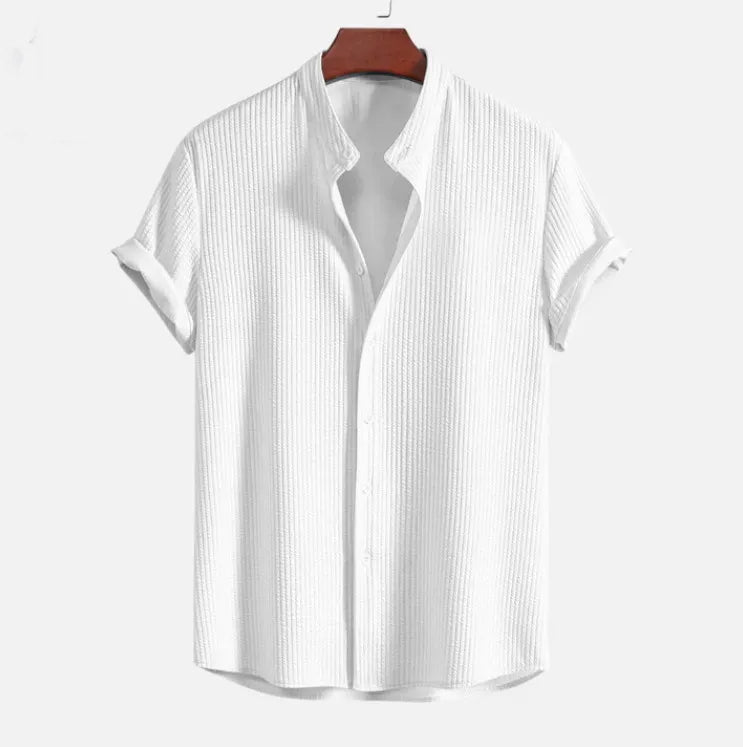 Men’s Short Sleeve Loose Shirt – Summer Casual Top